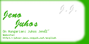 jeno juhos business card